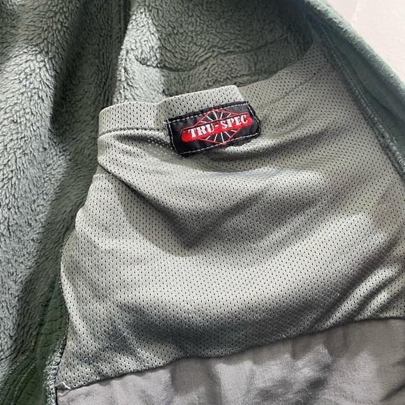 Men’s Green Fleece Jacket, Tactical Camo Outdoors Small - Picture 6 of 11